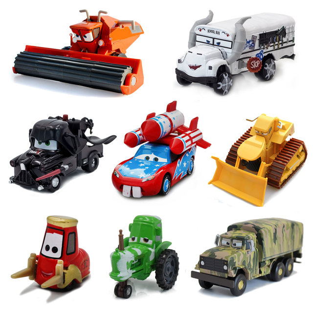 Car Racing Alloy Car Model Toy Rare Bull Demon King School Bus Raymond McQueen Board Teeth