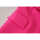Shenzhen 2023 autumn and winter new women's clothing rose red metal buckle tie A-swing high-waist skirt zipper commuting