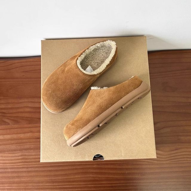 Henan Sangpo Sheep Fur Terminal Folk Wool Small Potato All -inclusive Boken Shoe Bao Head Half slippers Snow Boot Women
