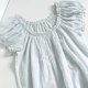 French fresh embroidery lace lace bubble sleeve round collar shirt retro flower crushing pleated shirt doll shirt
