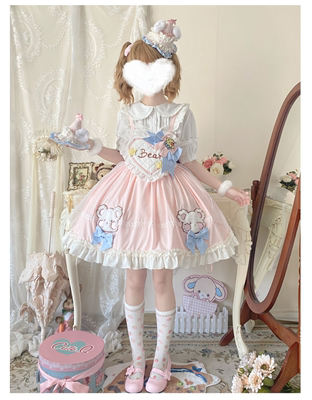 taobao agent Genuine slip dress, with little bears, Lolita style, Lolita Jsk