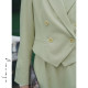 Elwing original fruit green long-sleeved suit high waist skirt suit women's 2025 autumn new casual two-piece set