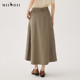 Answer to the A-line skirt for autumn new product elegant commuter style high-waist long skirt with belt 243MB1205