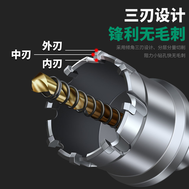 Stainless steel alloy special opening device multifunctional metal super hard drill bit pitch pitch artifact iron leather pore expansion
