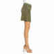 Clearance spot Blank Denim A-line high-waist slit zipper to make you look slim suede mini mini skirt red and green