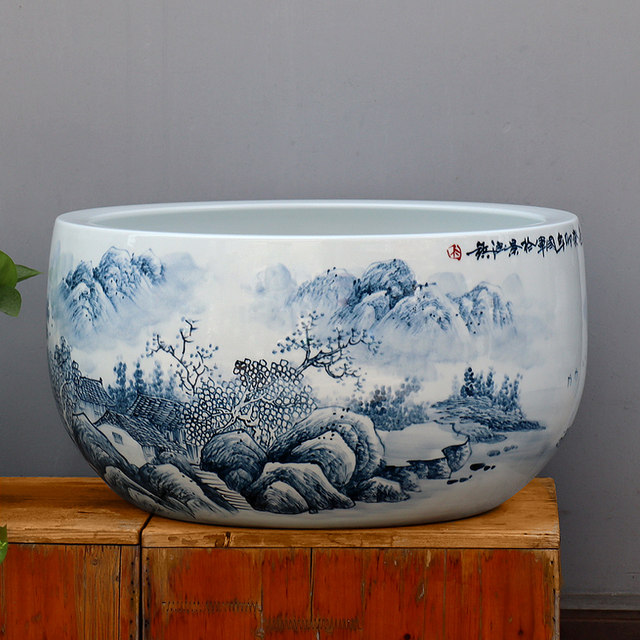 Jingdezhen ceramic Chinese style study living room Wu Guojun master ...