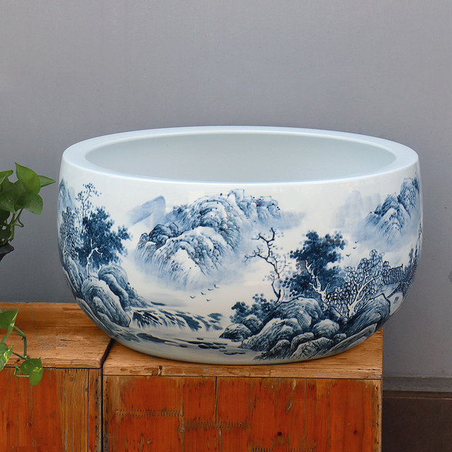 Jingdezhen ceramic Chinese style study living room Wu Guojun master ...