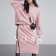 vilan/Huilan skirt for women new winter fashion commuting high waist slim straight color contrasting age-reducing long skirt