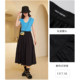 vilan/Huilan skirt for women in autumn new fashion commuting high waist slim solid color A-line skirt long skirt