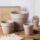 Clay international thin edges, thin and round mocha flower pot, qinye leaf, banyan green ivy succulent high and low pot with tray