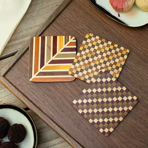 Abstract Wood Coasters