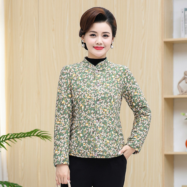 Mother's winter coat, alpaca velvet small cotton-padded jacket, women's close-fitting inner wear, middle-aged and elderly large size thickened cotton coat, grandma's warm jacket