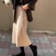 Spring and summer wool warm straight and versatile thick hip-covered one-step skirt long skirt long skirt H-shaped commuting women