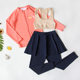 Children's swimsuit girl split skirt long -sleeved long trousers swimsuit, big girl girl baby hot spring fast drying suit,

