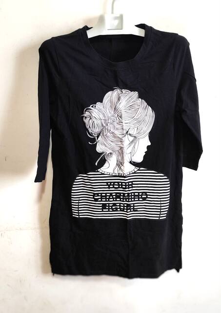 Spring and Autumn Brand Discount Soft and Comfort Thin Royal Blue Mid-Sleeve T-shirt
