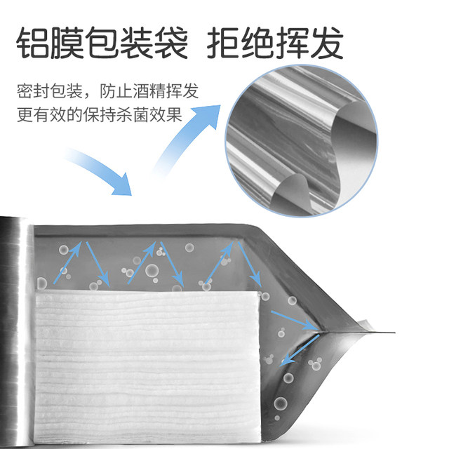 Lijia Baby Alcohol Sterilization Wet Paper Wipe for Students' Household Sterilization Cleaning and Sanitary Bag Wet Wipe for Students