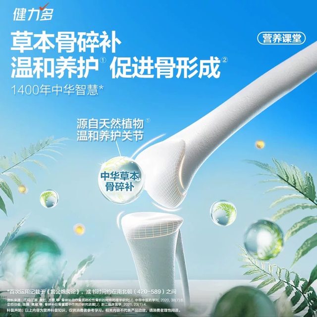 Jianliduo Blue Glucosamine Chondroitin Calcium Tablets for middle-aged and elderly adults to supplement calcium to strengthen joints and replenish cartilage Tomson By-Health