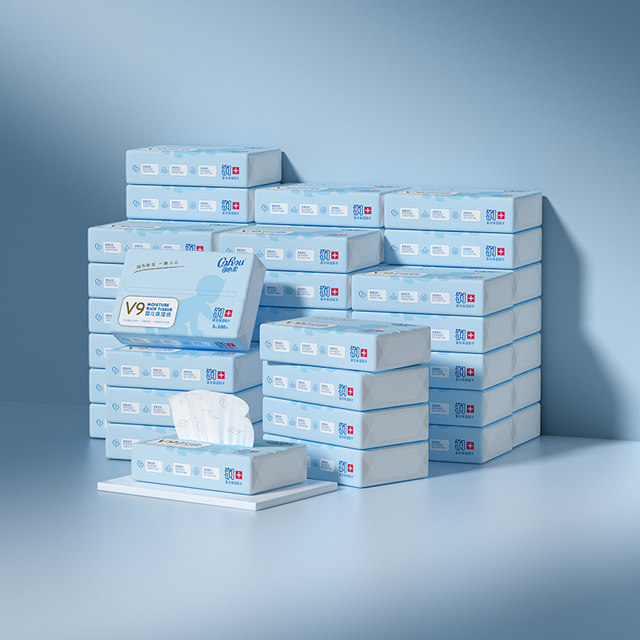 COROU/Kexinrou Maternal and Infant Baby Yunrou Newborn Moisturizing Tissues 100 Pumps 48 Pack M Size