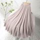 2025 Renaissance Retro Cotton and Line Skirt for Women in Summer Zen High Waist Irregular Large Line Mid-Long Skirt