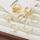 ins niche versatile insertable pearl gold-plated platinum ring diy homemade daily ring ring ring holder