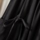 Design-sensual lace-up pocket A-line skirt silk silk mid-length skirt for women in summer slim work skirt
