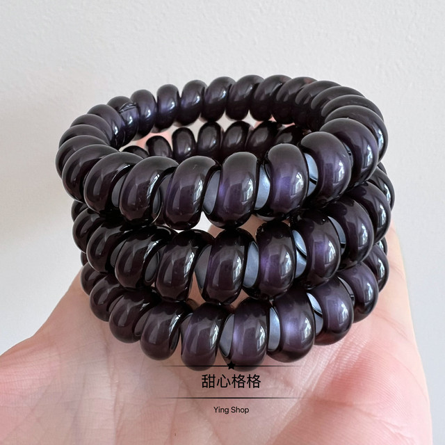 High-end color ~ bold and thickened phone cord hair ring 5 times high elasticity and high quality hair rope head rope ponytail hair rope hair accessories