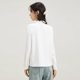 Gu Mu Xi Earline Border Polying Pure Color Template Temperature Shirts Female Autumn New Sweet Bubble Sleeve Top