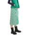 American single autumn and winter new product pleated elastic waist print flowing draped elegant commuter casual skirt for women