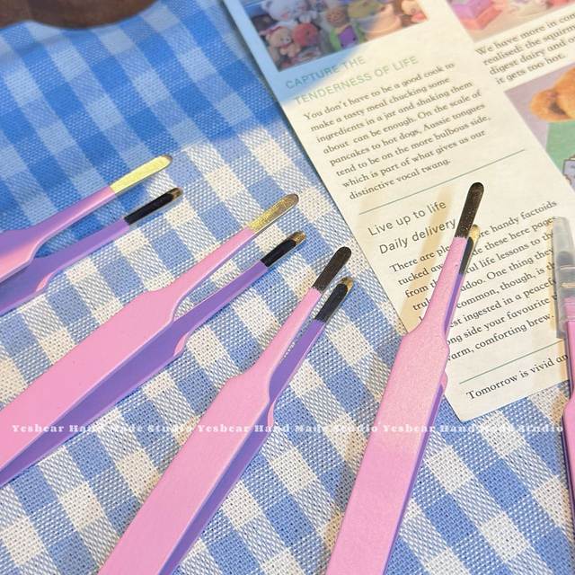 Yesbear handmade round head tweezers clip Diy pinch handmade beads dripping glue flowing handmade ball tool