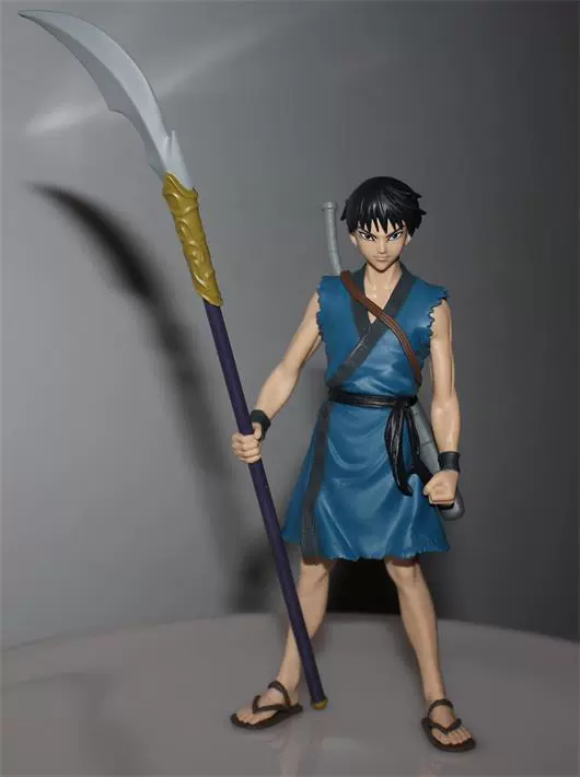 正版散货眼镜厂王者天下李信持刀站姿dxf组立景品手办