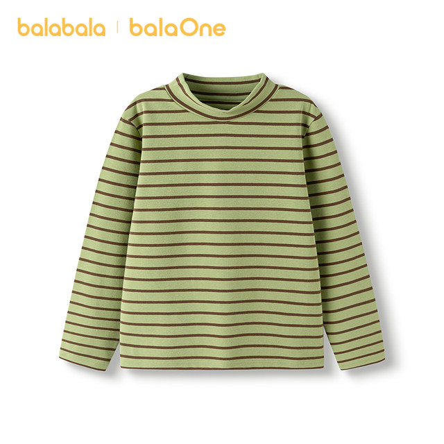 Balabala children's base shirt boys and girls long-sleeved T-shirt warm clothes new autumn clothes children's clothing 2025 autumn and winter