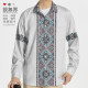 National style, national trend, Yi and Miao ethnic style totem traditional large-size long-sleeved shirt men's and women's clothing 0017 design without boundaries