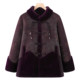 Middle-aged and elderly women's winter clothing, grandma's coat, mother's fur all-in-one imitation fur coat, old lady's warm Tang suit