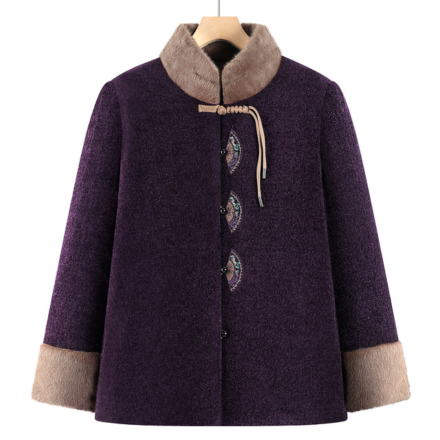 Grandma's winter cotton-padded coat, elderly mother's winter thickened Chinese style cotton-padded coat, 60 years old, 70 years old, old lady's cotton-padded jacket, 80