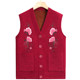 Middle-aged and elderly women's vest autumn and winter grandma sweater warm cardigan old lady horse clip plus velvet mother vest