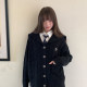 Soft navy collar sweater jacket women's uniform loose JK college style autumn knitted cardigan Tokyo age record JK