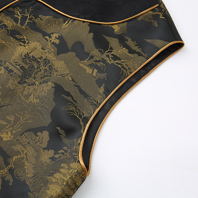 Chinese jacquard embroidered vest heavy industry jacket 2025 national style spring and autumn vest top new retro mother vest