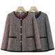 Plus size mother's coat new style noble clothes for middle-aged and elderly women spring and autumn short style small fragrant tops