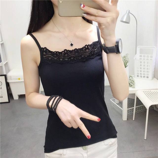 Pure color small suspender vest, female fine shoulder slimness, thin and versatile 1-2 pieces of summer women's student top bottom shirt
