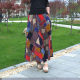Spring and summer versatile large sling skirt for women 2023 new printed casual cotton and linen long skirt literary skirt spring mid-skirt
