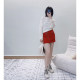 UO Original D Black/Red American Rock Street Waist Short Skirt A-line Mini Skirt Hot Girls High-waisted Boots Dress Slim