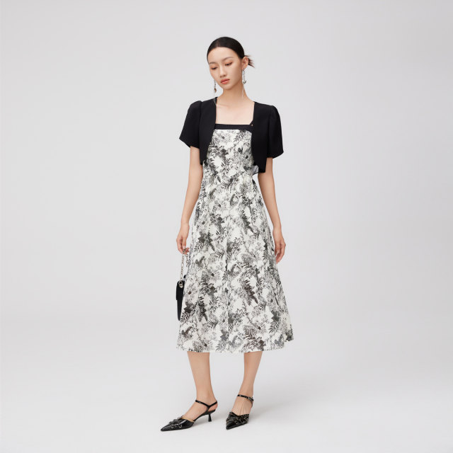 The same summer French floral suspender dress for Manobifei Shopping Mall, women's high-end sense MFAL124300