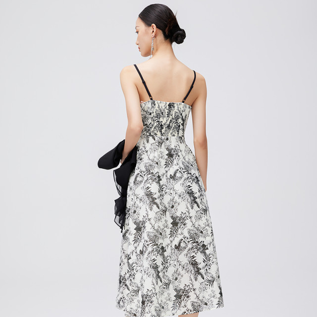 The same summer French floral suspender dress for Manobifei Shopping Mall, women's high-end sense MFAL124300