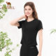 Camel women's short-sleeved T-shirt 2025 summer new style slim sun protection and cool breathable elastic shoulder t-short top
