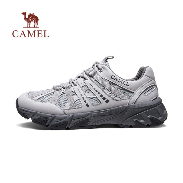 Camel sneakers 2025 autumn new women's outdoor hiking shoes breathable mesh height-enhancing casual shoes for women