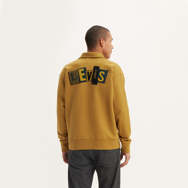 Levi's skateboard series autumn and winter men's American retro casual simple commuting velvet round neck sweatshirt