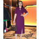 Mantimisi large-size women's fat MM large-size flesh-covering and slimming and age-reducing dress 2025 summer wear new Chinese style