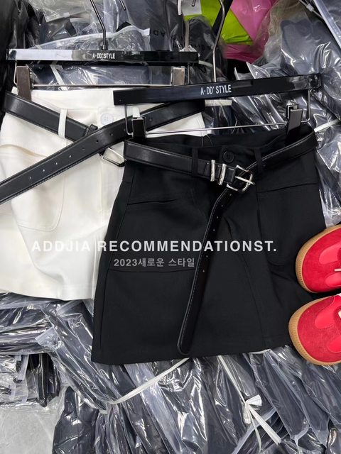 ADD hot girl short skirt 2024 summer new Korean version high waist slim multi-pocket design skirt A-line skirt women