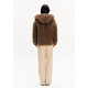PSALTER Psalm Bath style short loose hooded sheep fur coat for women
