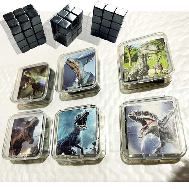 Tetris magnet toy square iron-absorbing stone students magnetic power experiment learning magnetic cube assembly